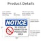Signmission No Jewelry Permitted In Production, 10 in W x Rectangle, Plastic OS-2PACK-NS-P-710-L-14670 - alternate 3